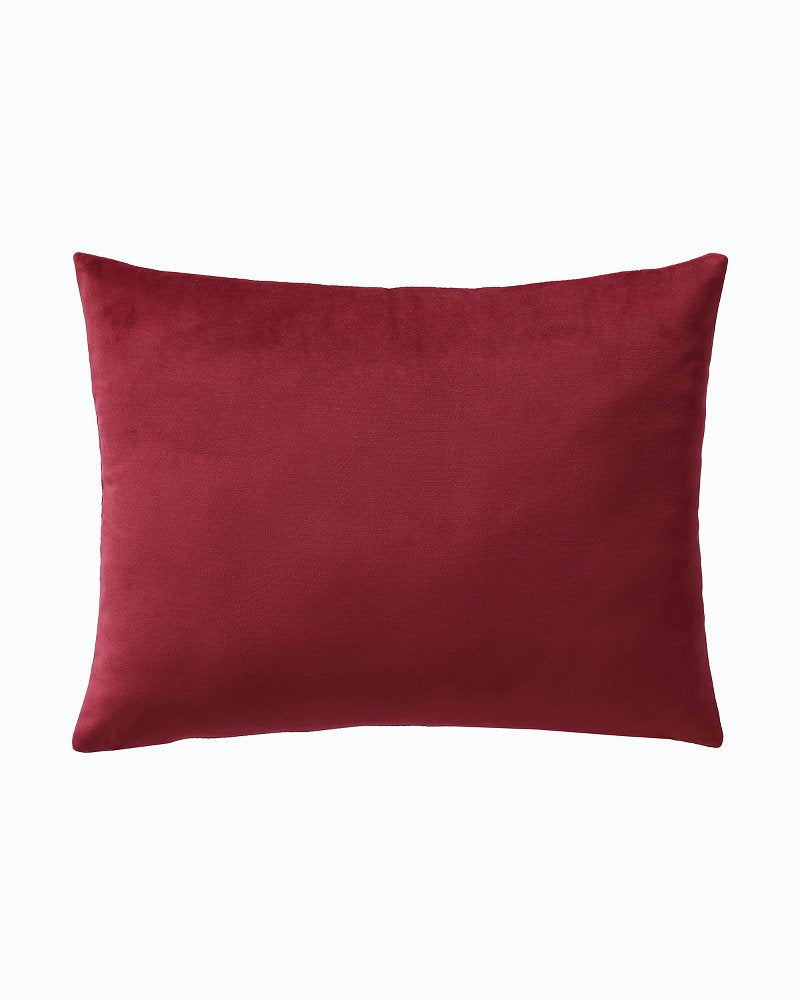 Holiday Marlin Velvet Embroidered Decorative Pillow Red | Tommy Bahama Smart Buy - Holiday Marlin Velvet Embroidered Decorative Pillow