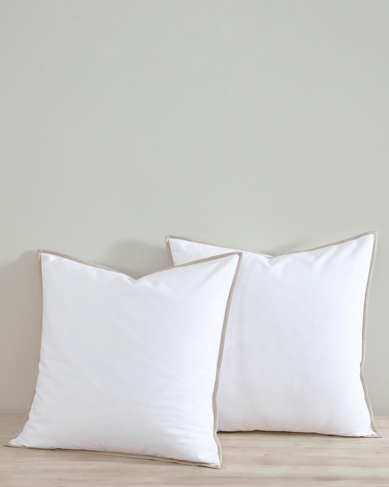 Bahama Basic Canvas White European Shams - Set of 2 White | Tommy Bahama Special Offer - Bahama Basic Canvas White European Shams - Set of 2