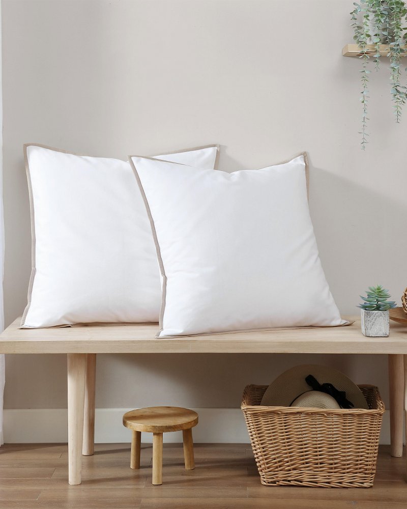 Bahama Basic Canvas White European Shams - Set of 2 White | Tommy Bahama Special Offer - Bahama Basic Canvas White European Shams - Set of 2