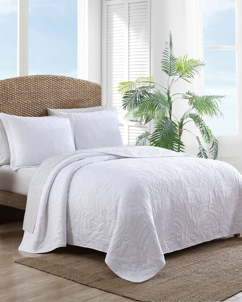 Solid Costa Sera 2-Piece King Quilted Sham Set White | Tommy Bahama Essential - Solid Costa Sera 2-Piece King Quilted Sham Set