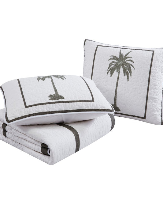 Palm Island King Quilted King Sham Grey | Tommy Bahama Value - Palm Island King Quilted King Sham