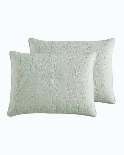 Solid Costa Sera 2-Piece King Quilted Sham Set Green | Tommy Bahama Special Offer - Solid Costa Sera 2-Piece King Quilted Sham Set