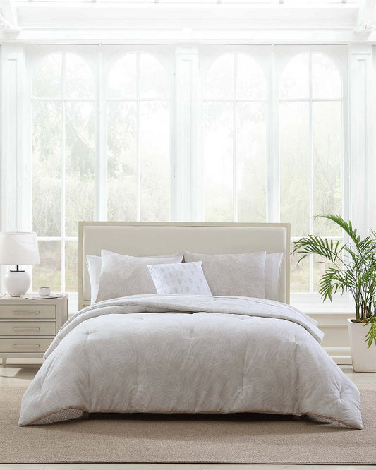 Art Of Palms 8-Piece Queen Bed Set Beige | Tommy Bahama Quality - Art Of Palms 8-Piece Queen Bed Set