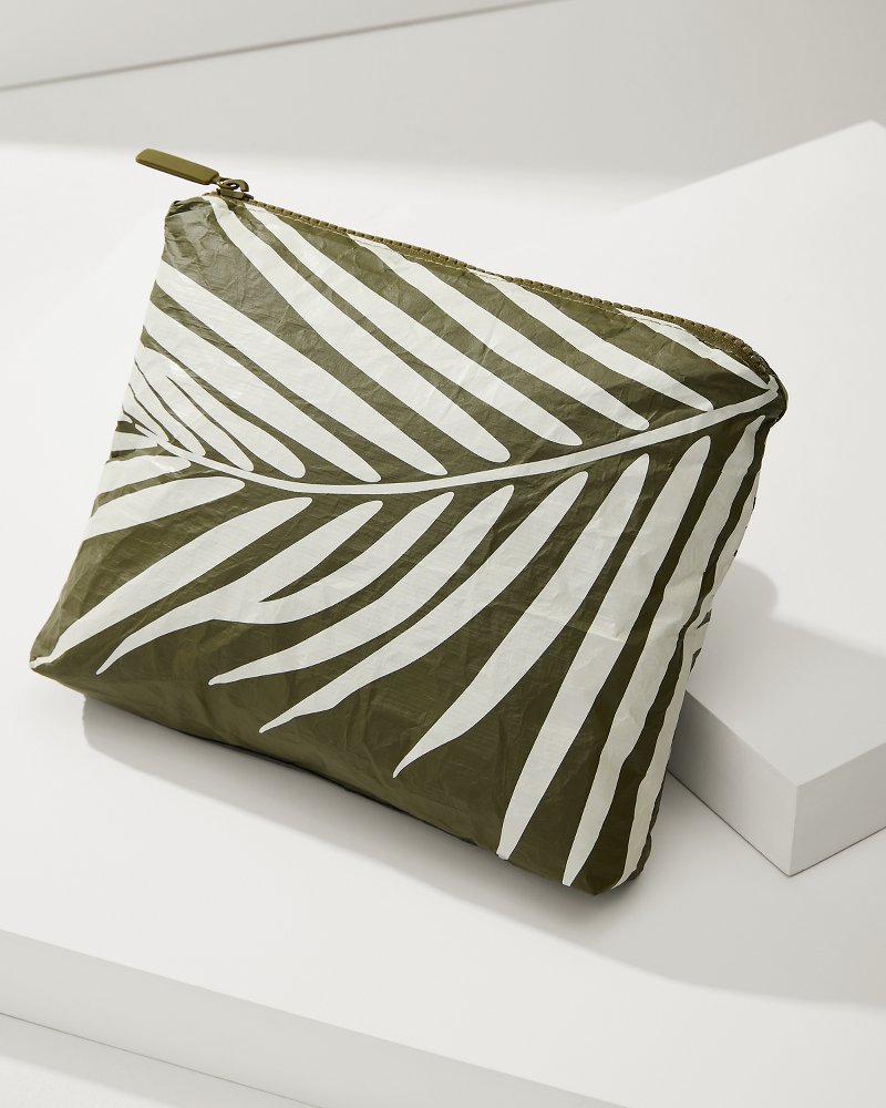 Aloha Collection Shade Small Pouch Creme/Olive | Tommy Bahama Great Value - Aloha Collection Shade Small Pouch