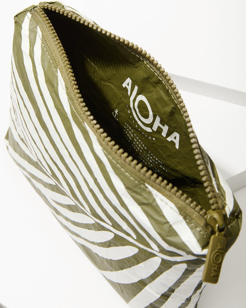 Aloha Collection Shade Small Pouch Creme/Olive | Tommy Bahama Great Value - Aloha Collection Shade Small Pouch