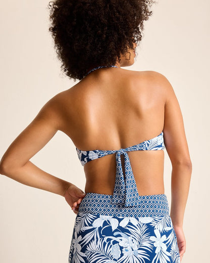 Island Cays Blooms Bandeau Bikini Top Indigo Tide | Tommy Bahama Smart Buy - Island Cays Blooms Bandeau Bikini Top