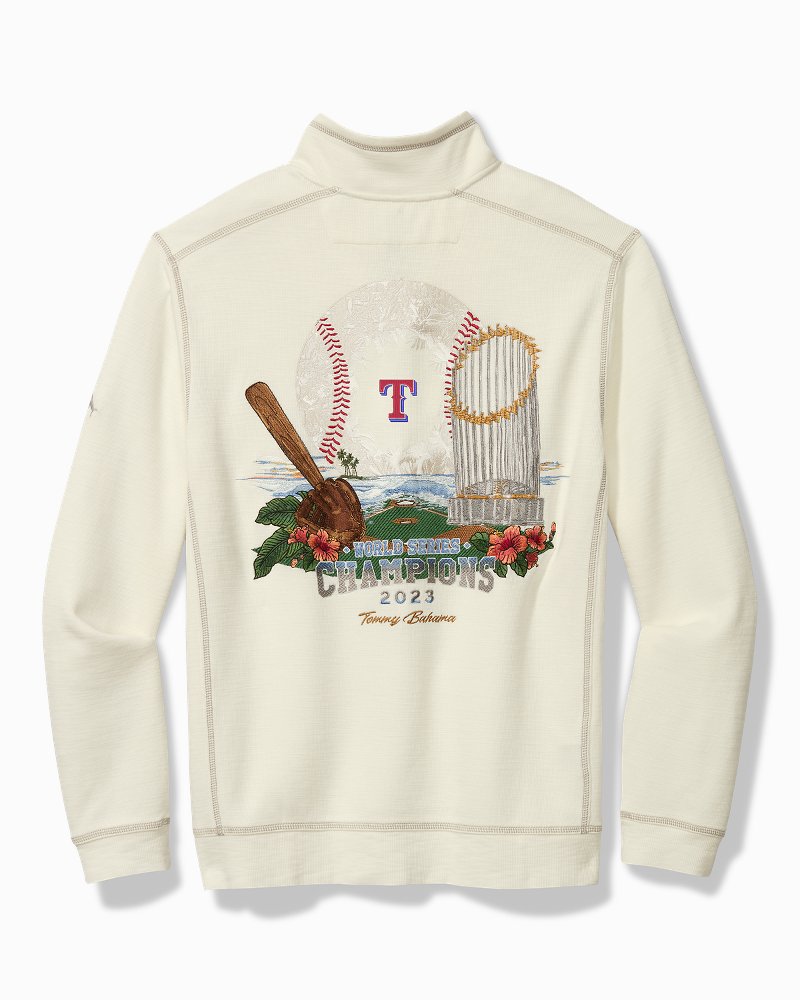 2023 MLB® World Series™ Tobago Bay Half-Zip Sweatshirt texas_rangers | Tommy Bahama Recommended - 2023 MLB® World Series™ Tobago Bay Half-Zip Sweatshirt