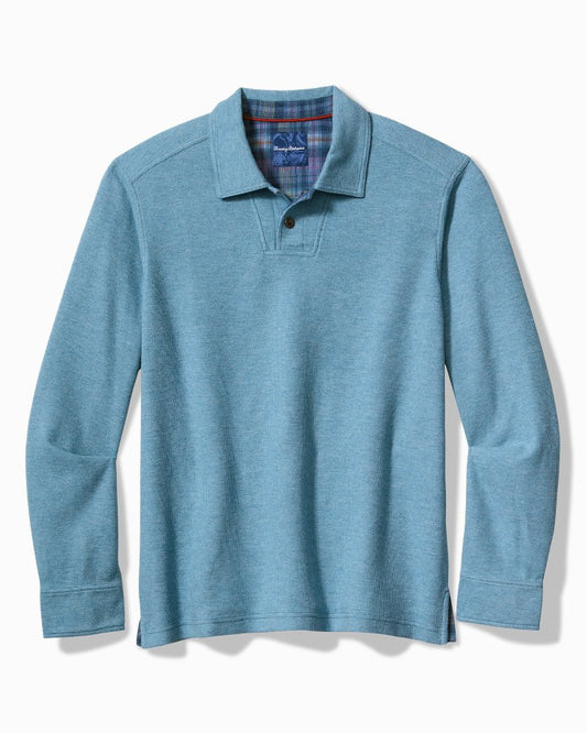 Las Arias Sweatshirt Polo Corfu Blue Heather | Tommy Bahama Best Price - Las Arias Sweatshirt Polo