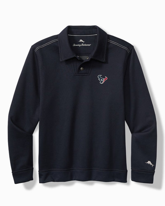 NFL Endzoner Long-Sleeve Snap Polo houston_texans | Tommy Bahama Trending - NFL Endzoner Long-Sleeve Snap Polo