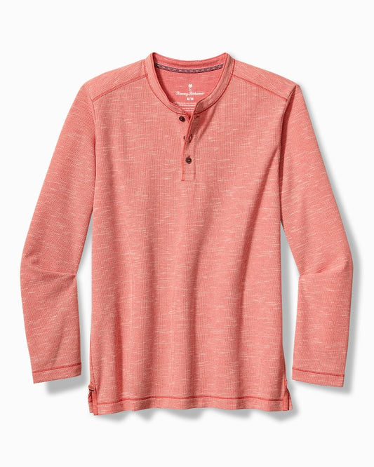 Morro Beach Long-Sleeve Henley Red Ginger | Tommy Bahama Everyday - Morro Beach Long-Sleeve Henley