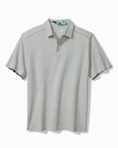 Tropicano Blooms Five O'Clock IslandZone® Polo Concrete Grey | Tommy Bahama Essential - Tropicano Blooms Five O'Clock IslandZone® Polo