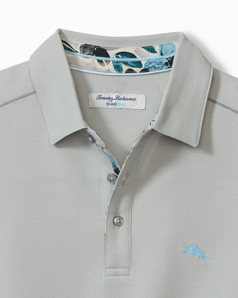 Tropicano Blooms Five O'Clock IslandZone® Polo Concrete Grey | Tommy Bahama Essential - Tropicano Blooms Five O'Clock IslandZone® Polo