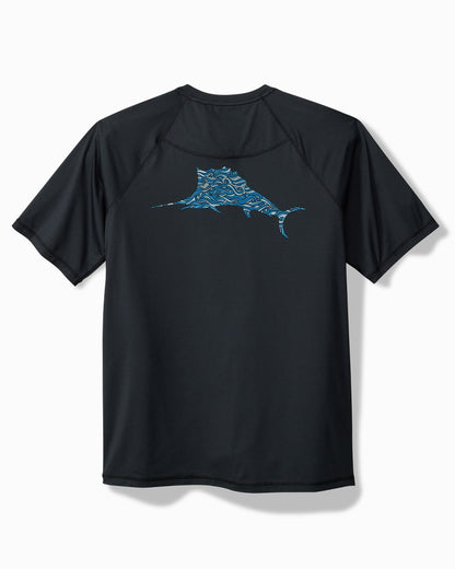 Chill Time Surf IslandZone® Short-Sleeve Rash Guard Jet Black | Tommy Bahama Quality - Chill Time Surf IslandZone® Short-Sleeve Rash Guard