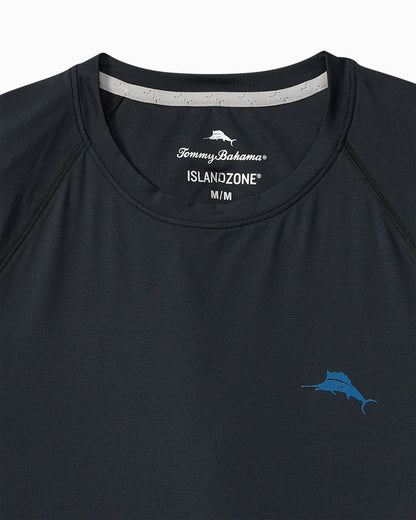 Chill Time Surf IslandZone® Short-Sleeve Rash Guard Jet Black | Tommy Bahama Quality - Chill Time Surf IslandZone® Short-Sleeve Rash Guard