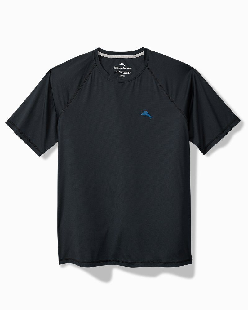 Chill Time Surf IslandZone® Short-Sleeve Rash Guard Jet Black | Tommy Bahama Quality - Chill Time Surf IslandZone® Short-Sleeve Rash Guard