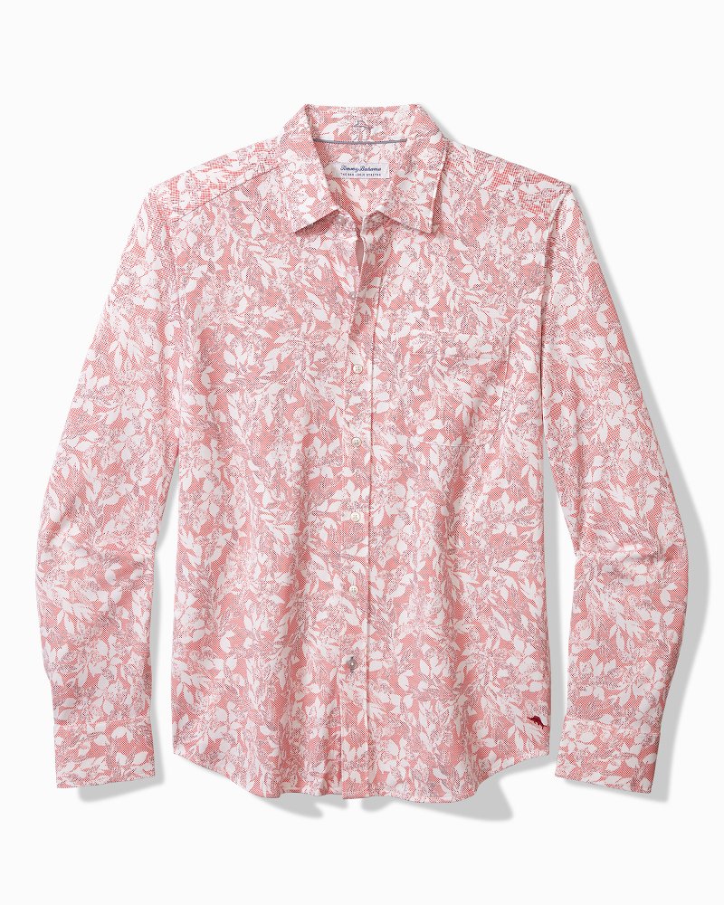 San Lucio Casa Vines Knit Stretch Shirt Rose Red | Tommy Bahama Customer Favorite - San Lucio Casa Vines Knit Stretch Shirt