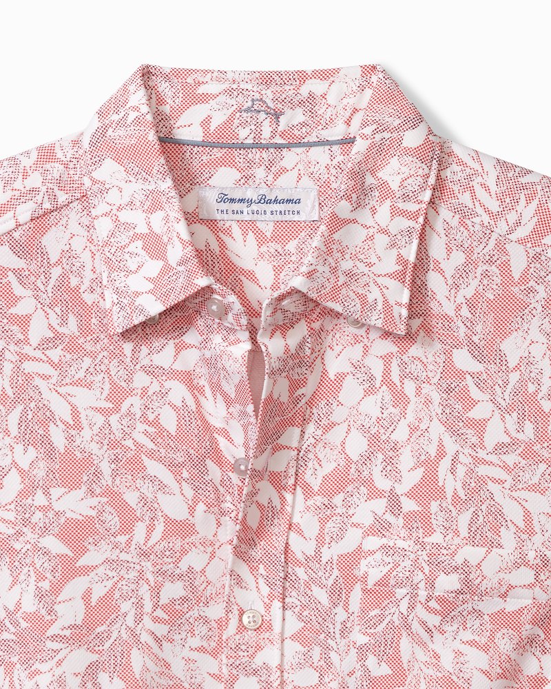 San Lucio Casa Vines Knit Stretch Shirt Rose Red | Tommy Bahama Customer Favorite - San Lucio Casa Vines Knit Stretch Shirt