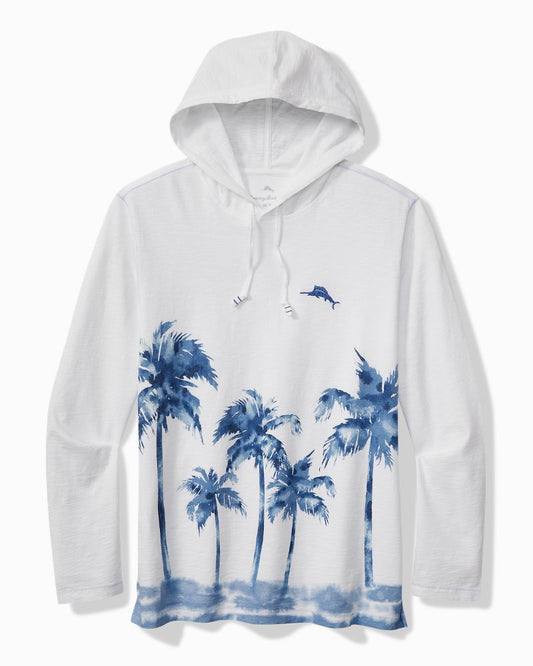 Palm Break Lux Hoodie White | Tommy Bahama Everyday - Palm Break Lux Hoodie