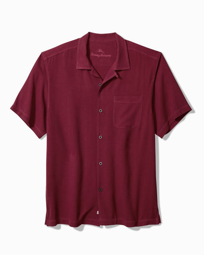 Hawaiian Herringbone Camp Shirt Rhododendron | Tommy Bahama Value - Hawaiian Herringbone Camp Shirt