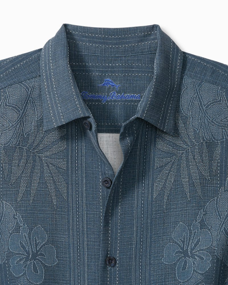 Bali Border Silk Camp Shirt Navy | Tommy Bahama New - Bali Border Silk Camp Shirt