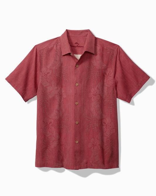 Bali Border Silk Camp Shirt Deep Havana | Tommy Bahama Recommended - Bali Border Silk Camp Shirt