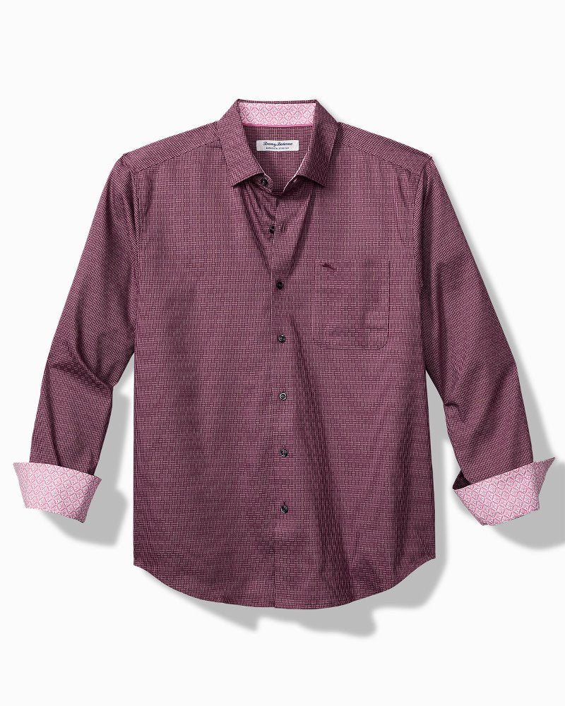 Sarasota Stretch Ventura Isles IslandZone® Stripe Shirt Grape Wine | Tommy Bahama Best Seller - Sarasota Stretch Ventura Isles IslandZone® Stripe Shirt