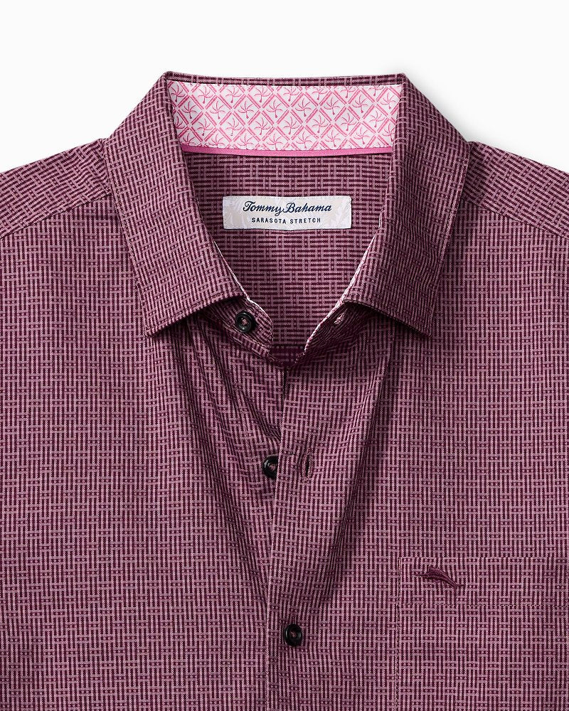 Sarasota Stretch Ventura Isles IslandZone® Stripe Shirt Grape Wine | Tommy Bahama Best Seller - Sarasota Stretch Ventura Isles IslandZone® Stripe Shirt