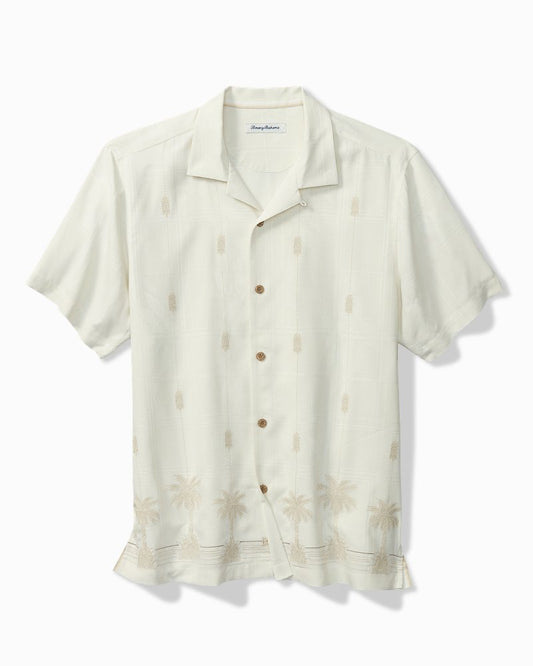 Pina Palms Embroidered Silk Camp Shirt Continental | Tommy Bahama Sale - Pina Palms Embroidered Silk Camp Shirt
