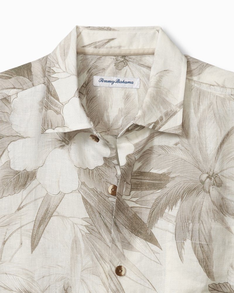 Flora Oasis Long-Sleeve Linen Shirt Pure Khaki | Tommy Bahama Classic - Flora Oasis Long-Sleeve Linen Shirt