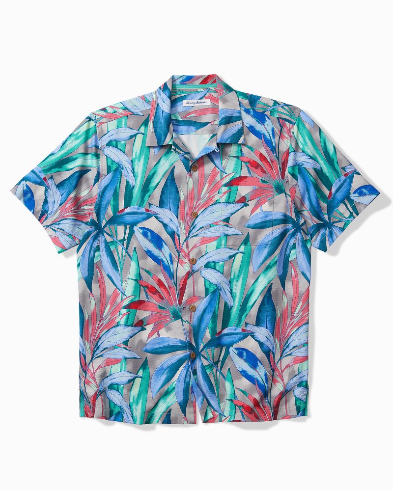 Frond Fest IslandZone® Camp Shirt Grey Thunder | Tommy Bahama Best Price - Frond Fest IslandZone® Camp Shirt