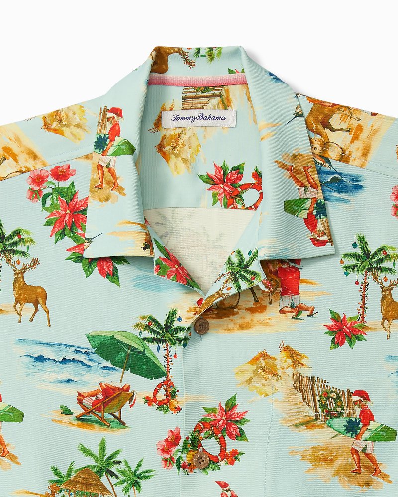Santa Shores Silk Camp Shirt Light Sky | Tommy Bahama New - Santa Shores Silk Camp Shirt