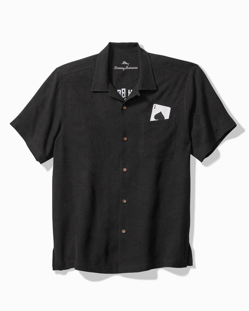 Drinking Doubles Silk Camp Shirt Black | Tommy Bahama Great Value - Drinking Doubles Silk Camp Shirt