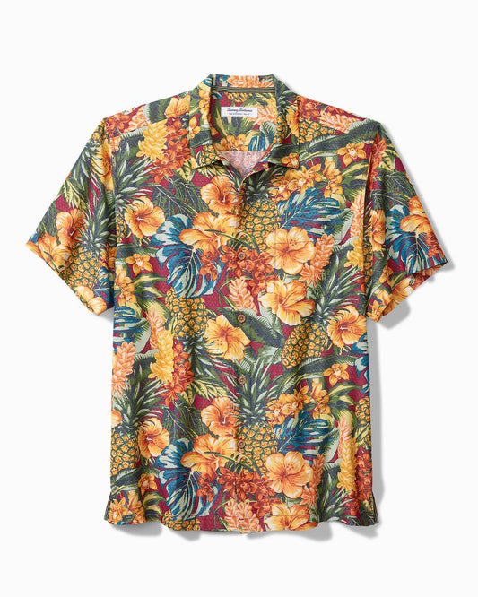 Coconut Point Sunset Canopy IslandZone® Camp Shirt Dark Sangria | Tommy Bahama Value - Coconut Point Sunset Canopy IslandZone® Camp Shirt