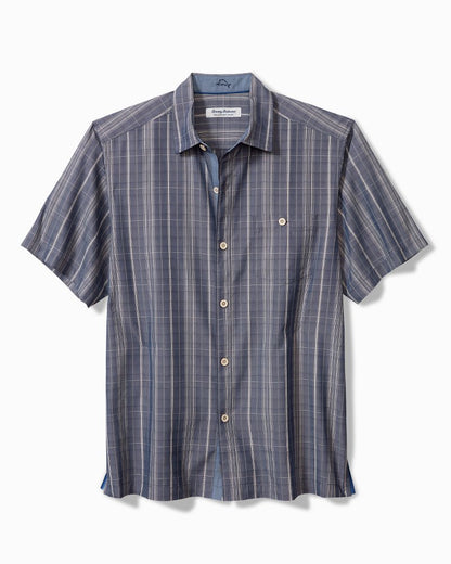 Coconut Point Samba Stripe IslandZone® Camp Shirt Island Navy | Tommy Bahama Deals - Coconut Point Samba Stripe IslandZone® Camp Shirt