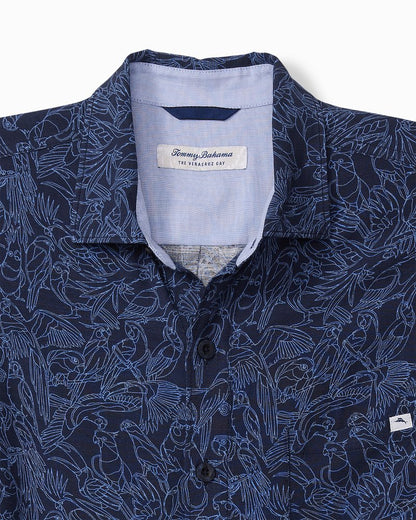 Veracruz Cay Paradise Pajaro Short-Sleeve Shirt Deep Tahoe | Tommy Bahama Trending - Veracruz Cay Paradise Pajaro Short-Sleeve Shirt
