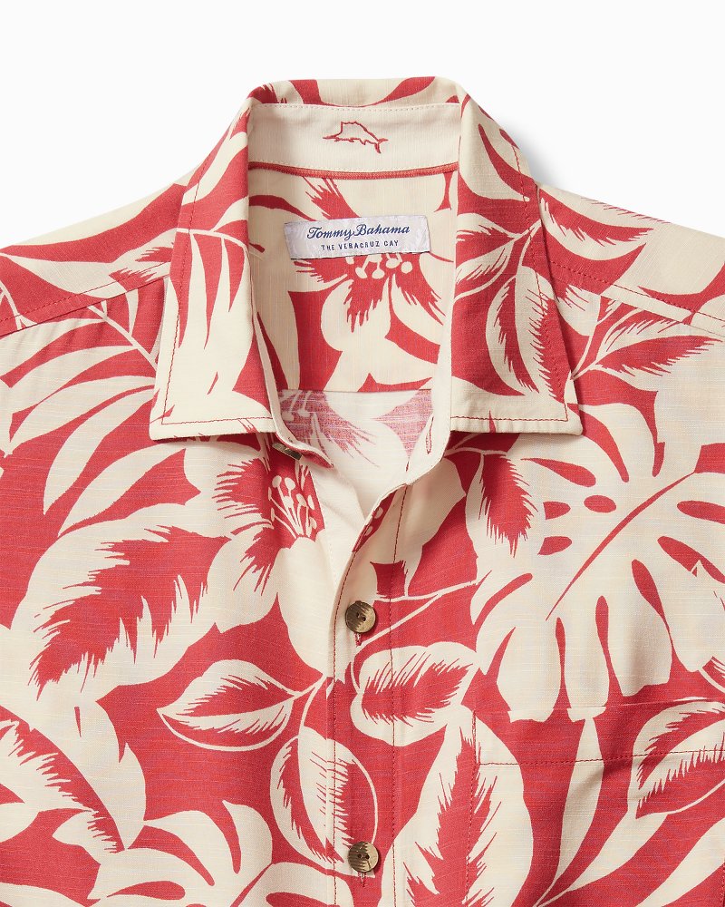 Veracruz Cay Lindavista Leaves Short-Sleeve Shirt Dark Havana | Tommy Bahama Quality - Veracruz Cay Lindavista Leaves Short-Sleeve Shirt