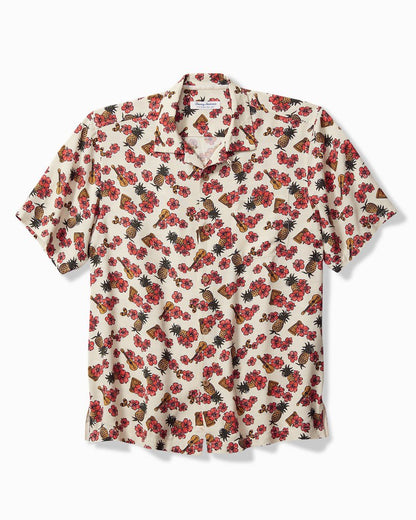 Veracruz Cay Ukelele Blooms Short-Sleeve Shirt Bleached Sand | Tommy Bahama Sale - Veracruz Cay Ukelele Blooms Short-Sleeve Shirt