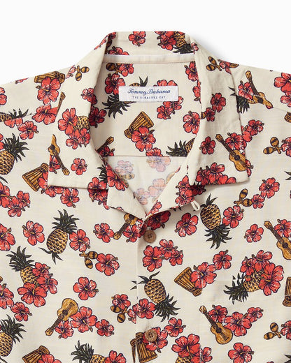 Veracruz Cay Ukelele Blooms Short-Sleeve Shirt Bleached Sand | Tommy Bahama Sale - Veracruz Cay Ukelele Blooms Short-Sleeve Shirt