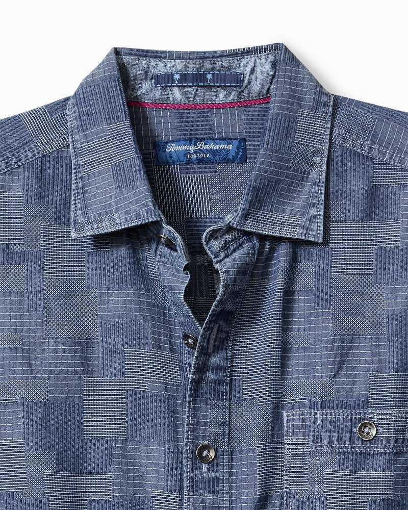 Paradise Patchwork Long-Sleeve Shirt Blue Jean | Tommy Bahama Exclusive - Paradise Patchwork Long-Sleeve Shirt