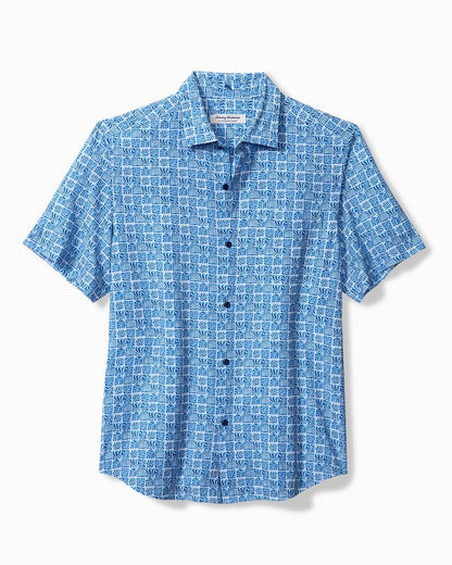 Bahama Coast Cozumel Tiles IslandZone® Shirt Dew Drop | Tommy Bahama Essential - Bahama Coast Cozumel Tiles IslandZone® Shirt