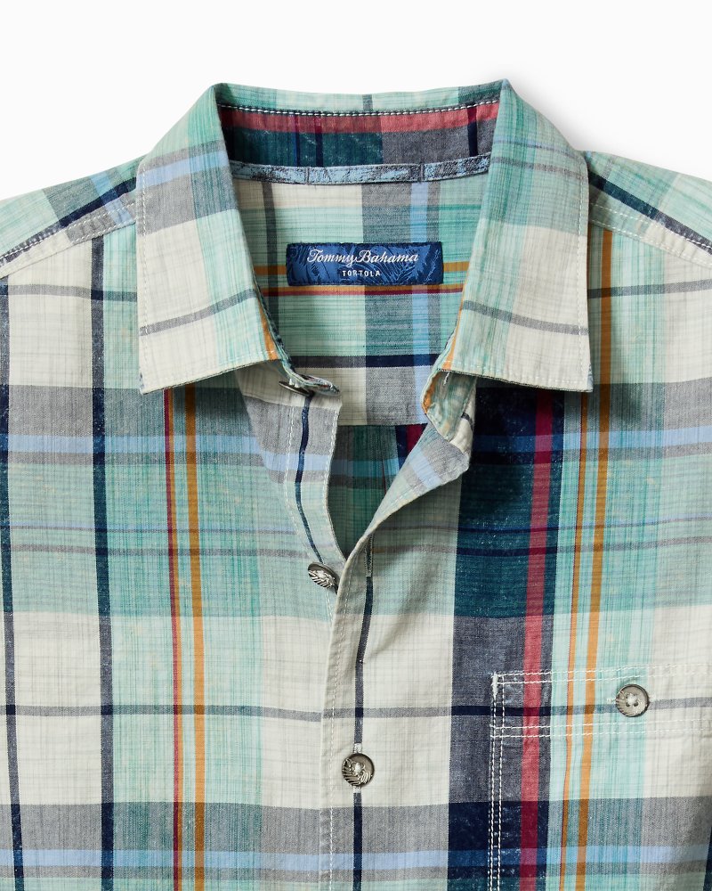 Sunwash Check Long-Sleeve Shirt Azul Mar | Tommy Bahama Essential - Sunwash Check Long-Sleeve Shirt