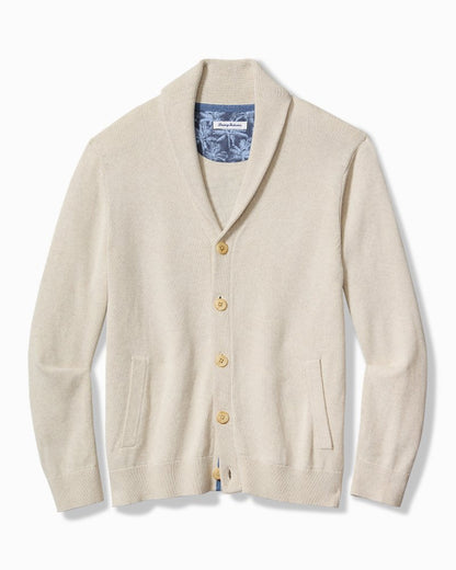 Palm Perfection Cardigan Bleached Sand | Tommy Bahama Essential - Palm Perfection Cardigan