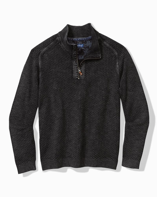 Sunbreak Half-Zip Sweater Black | Tommy Bahama New - Sunbreak Half-Zip Sweater
