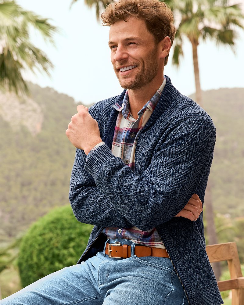 Sunbreak Full-Zip Sweater Coastline | Tommy Bahama Value - Sunbreak Full-Zip Sweater
