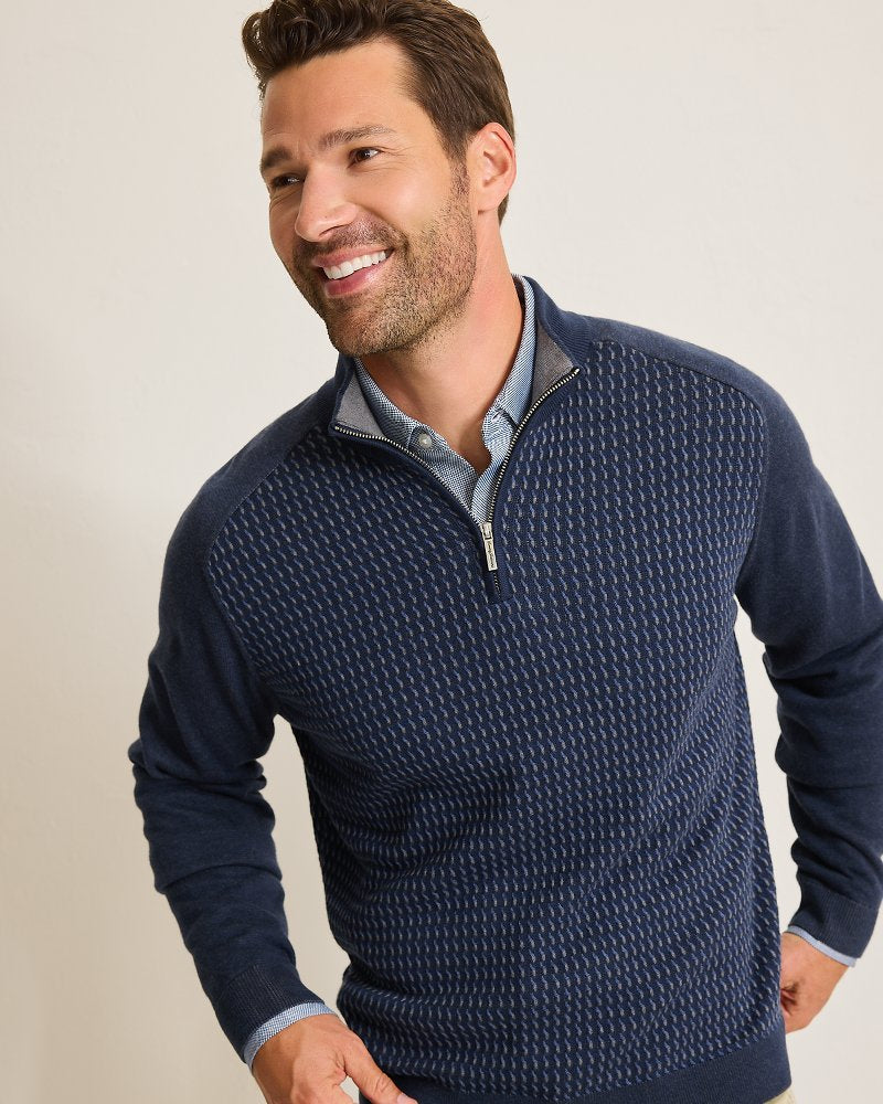 Coastal Shores Half-Zip Sweater Navy | Tommy Bahama Sale - Coastal Shores Half-Zip Sweater