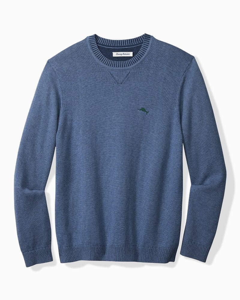Marlin Luxe Crew Sweater Dutch Blue Hthr | Tommy Bahama Recommended - Marlin Luxe Crew Sweater