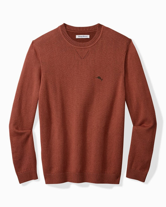 Marlin Luxe Crew Sweater Spicy Clay Heather | Tommy Bahama Smart Buy - Marlin Luxe Crew Sweater