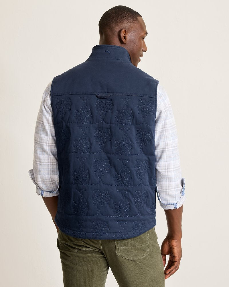 Palisades Palm Quilted Vest Maritime | Tommy Bahama Top Pick - Palisades Palm Quilted Vest