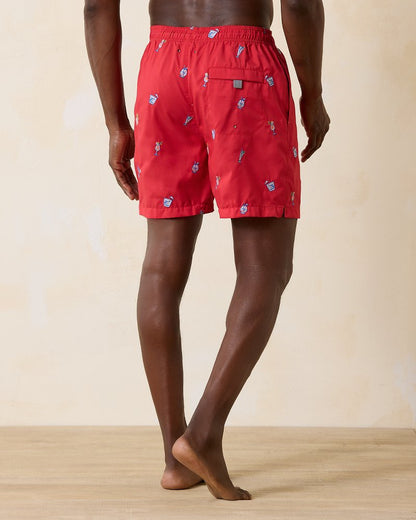 Naples Rita Rumble 6-Inch Swim Trunks Lollipop Red | Tommy Bahama Customer Favorite - Naples Rita Rumble 6-Inch Swim Trunks