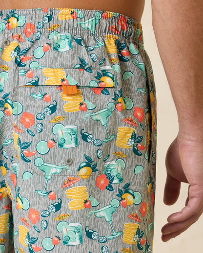Naples Tales of a Cocktail 6-Inch Swim Trunks Concrete Grey | Tommy Bahama Best Seller - Naples Tales of a Cocktail 6-Inch Swim Trunks